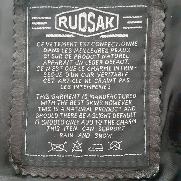 Rudsack - Double-breasted Leather/Fabric Coat - Picture 11 of 16